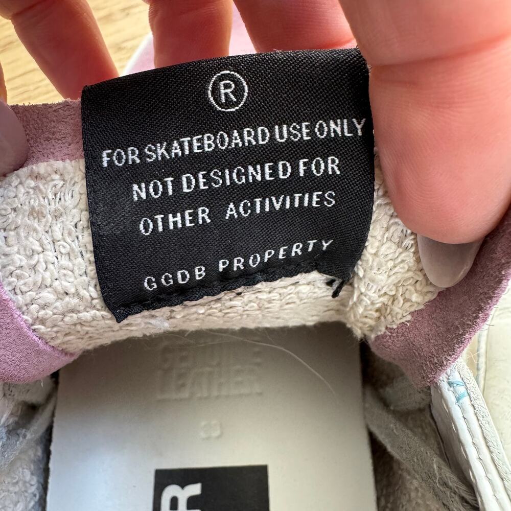 Golden Goose Superstar Sneaker White Leather Turquoise Stitching EU 38/8US - Picture 10 of 12